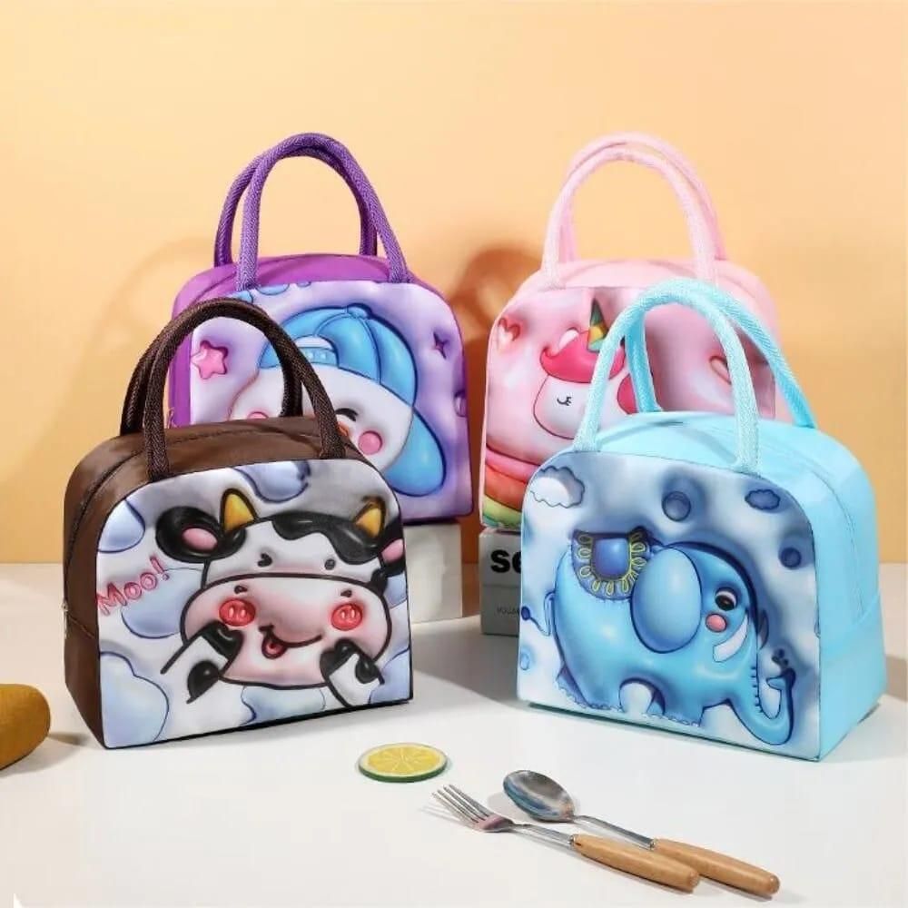 Lunch Box Bag Children Cute Lunch Box Bag (Pack of 3)
