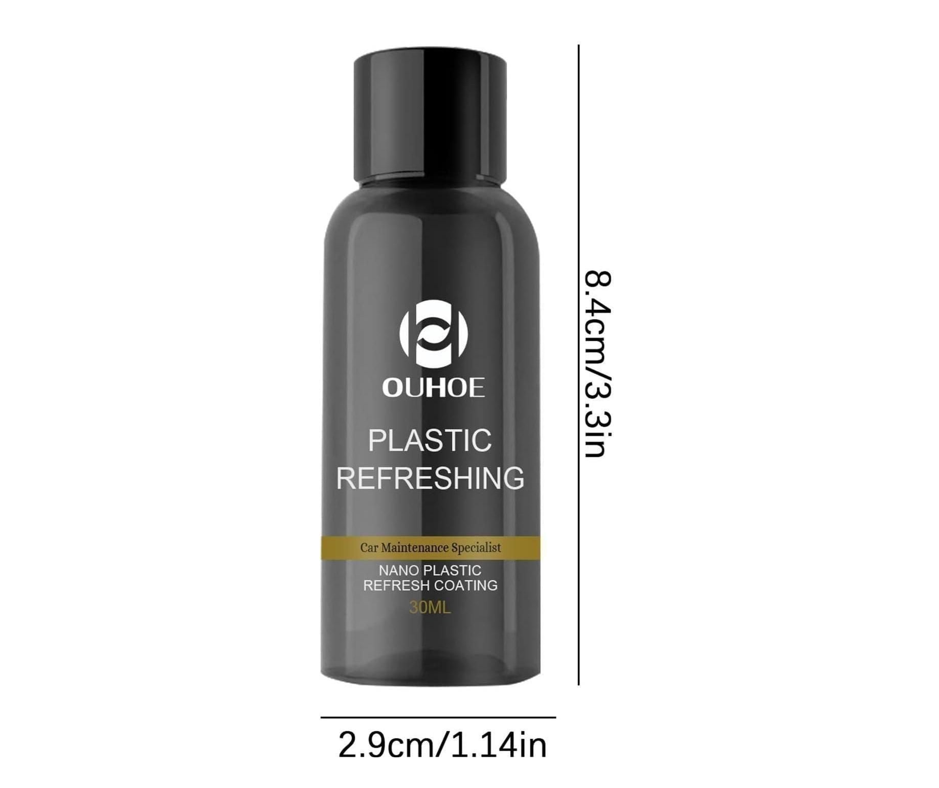 OUHOE Plastic Revitalizing Coating Agent, Nano Plastic Refreshing Coating, Plastic Parts Refurbish Agent for Car, Automotive Interior Cleaning Car Polishes(Pack Of 2)
